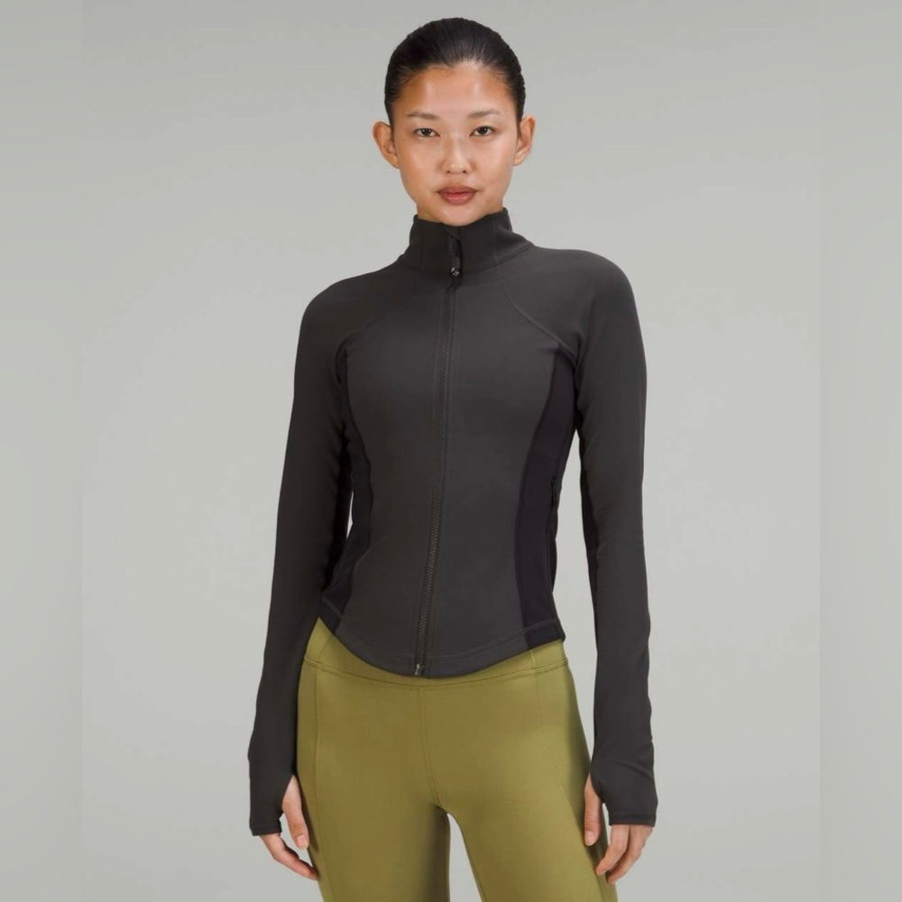 Lululemon Throwback Shape Jacket Graphite Grey / Black Size 12